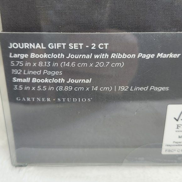 Gartner Studios Cream Gray Gold Bookcloth Journal 2 Piece Gift Set NWT - Picture 8 of 10